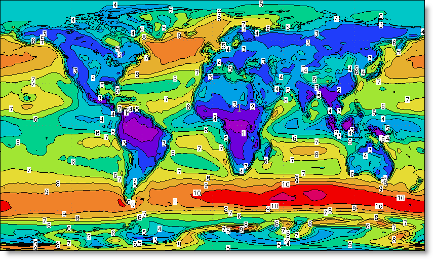 World Wind Speed Map