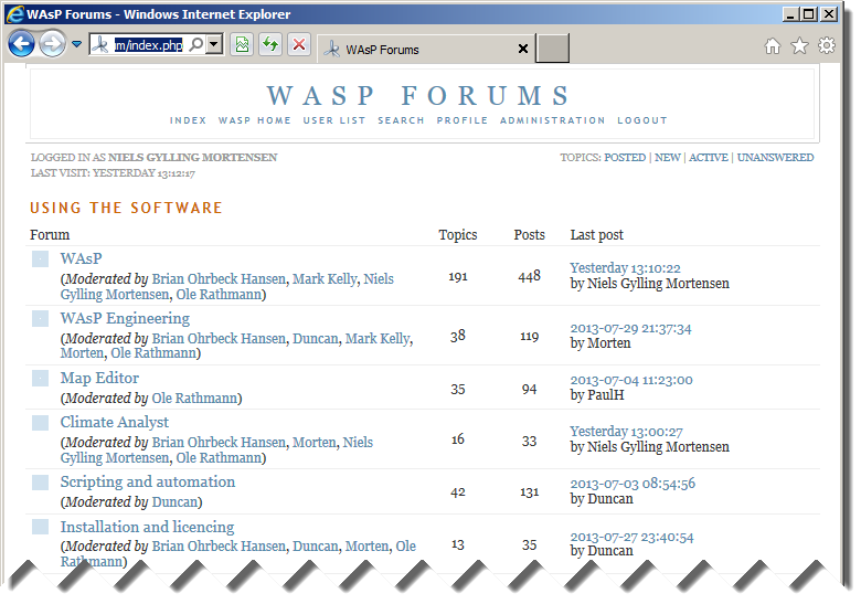 WAsP Forums