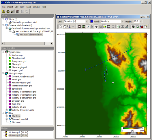 See site locations with various map of terrain of flow conditions. 